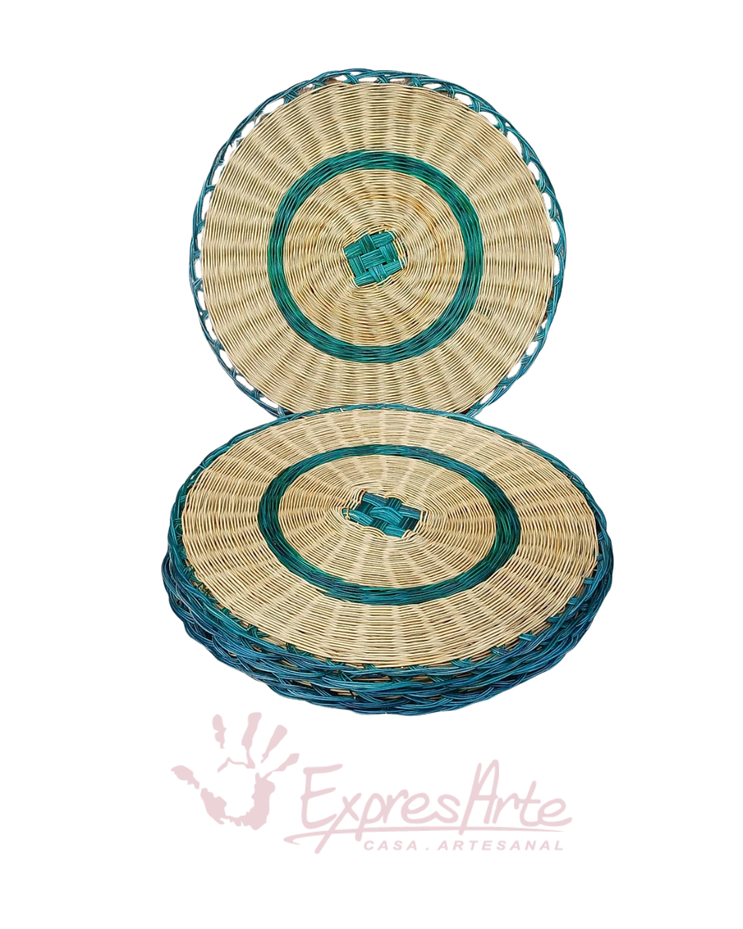 JUEGO DE 6 INDIVIDUALES REDONDOS EN ESPARTO