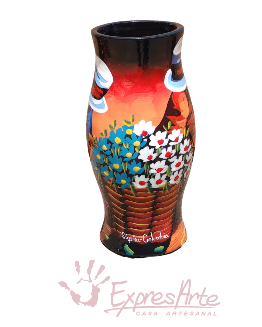 JARRON DECORADO A MANO