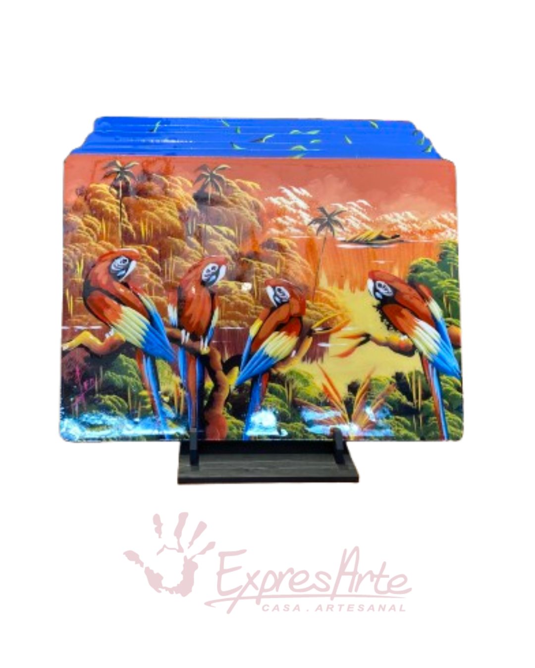 JUEGO DE 6 INDIVIDUALES PINTADOS A MANO