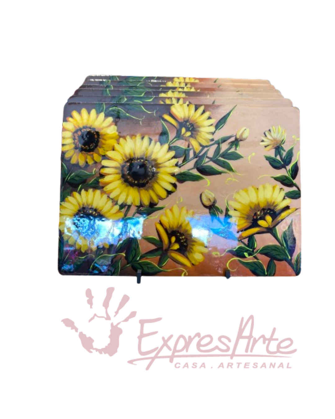 JUEGO DE 6 INDIVIDUALES PINTADOS A MANO