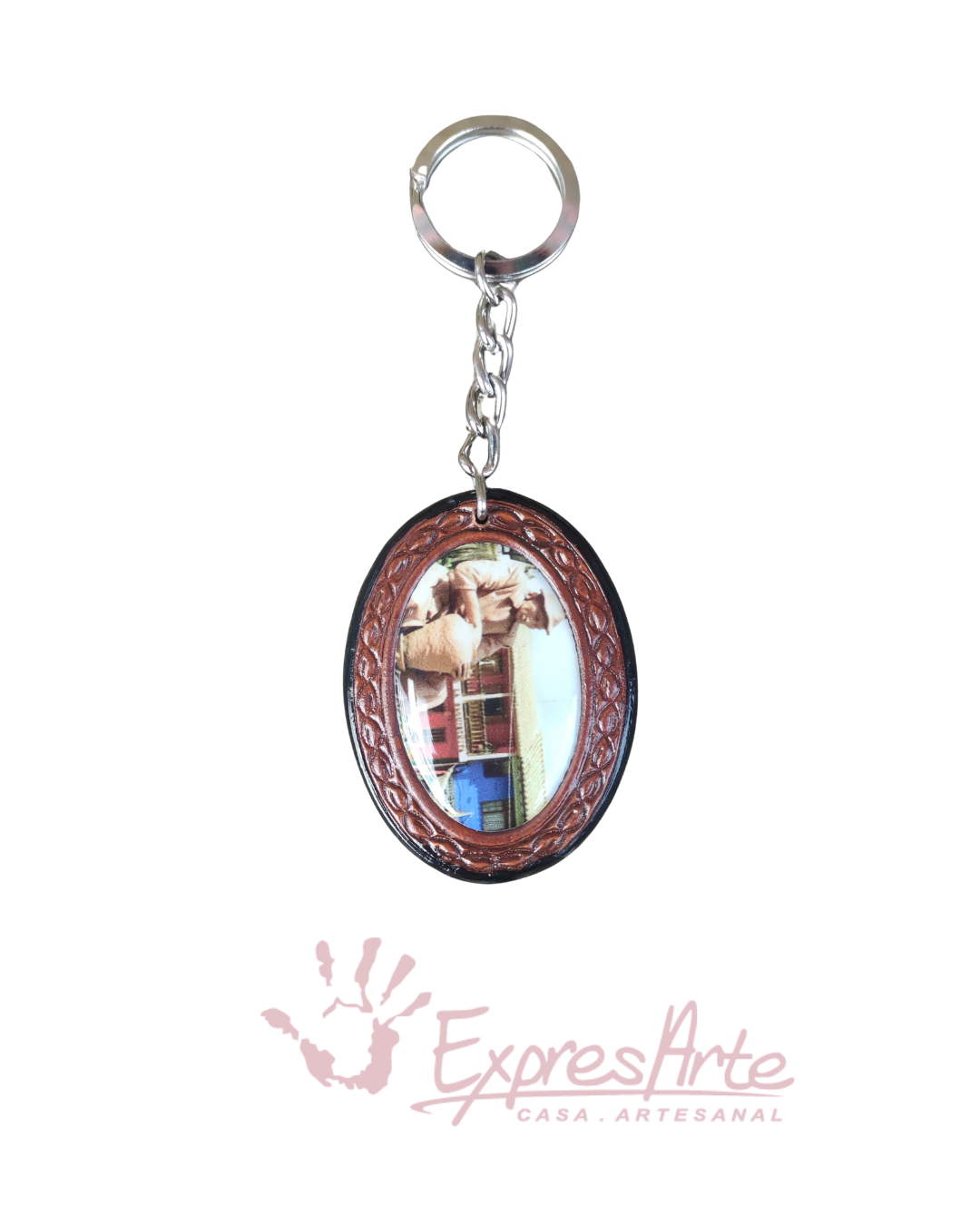 Llavero de Cuero Resinado