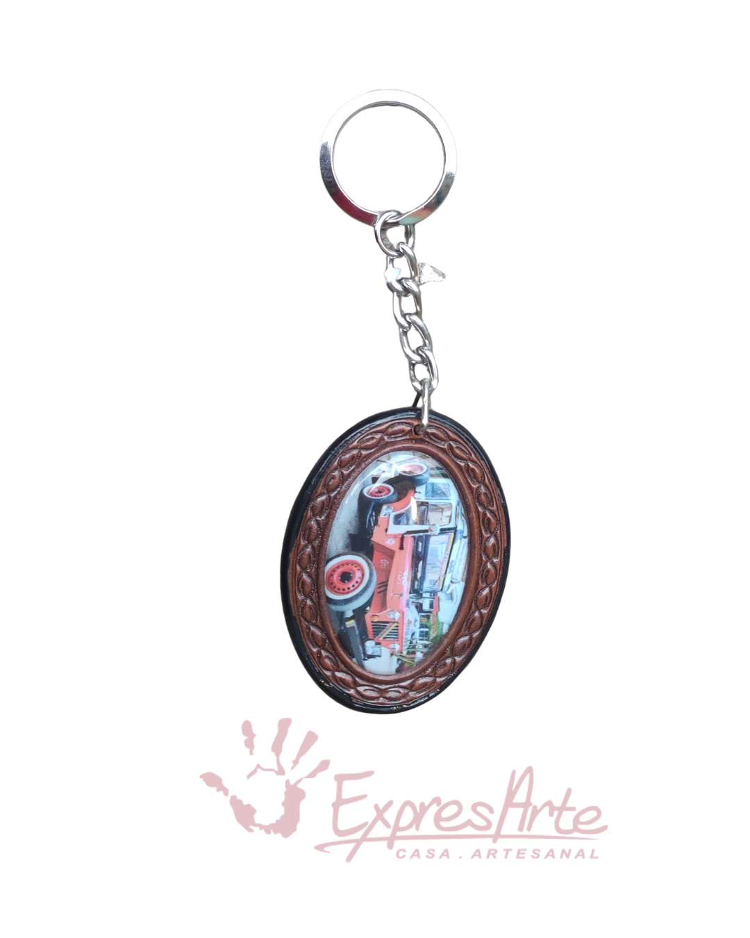 Llavero de Cuero Resinado