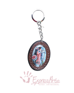 Llavero de Cuero Resinado