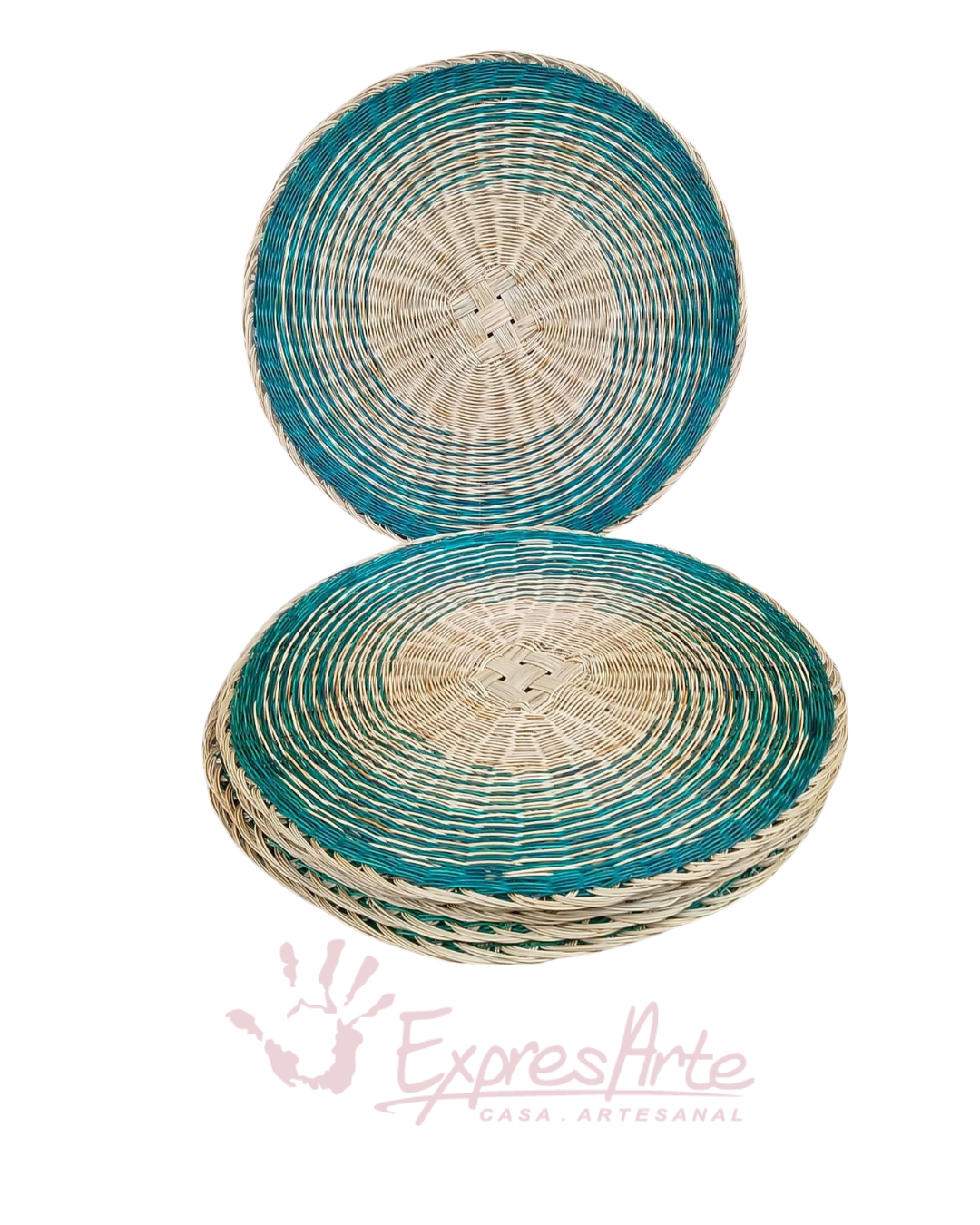 JUEGO DE 6 INDIVIDUALES REDONDOS EN ESPARTO