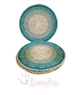 JUEGO DE 6 INDIVIDUALES REDONDOS EN ESPARTO