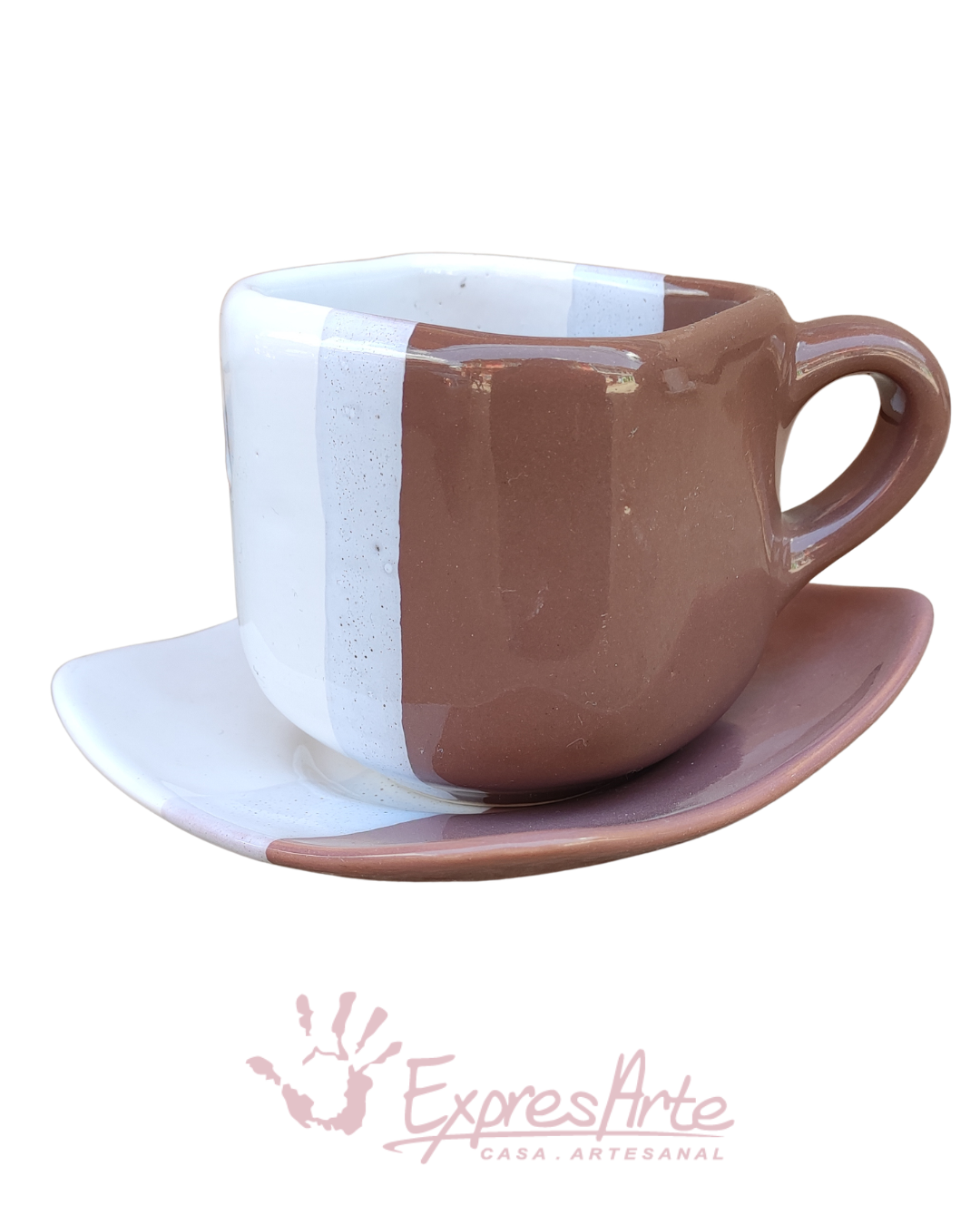 Pocillo tintero con plato - Colección Origen
