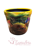 MATERA DECORADA A MANO REDONDA